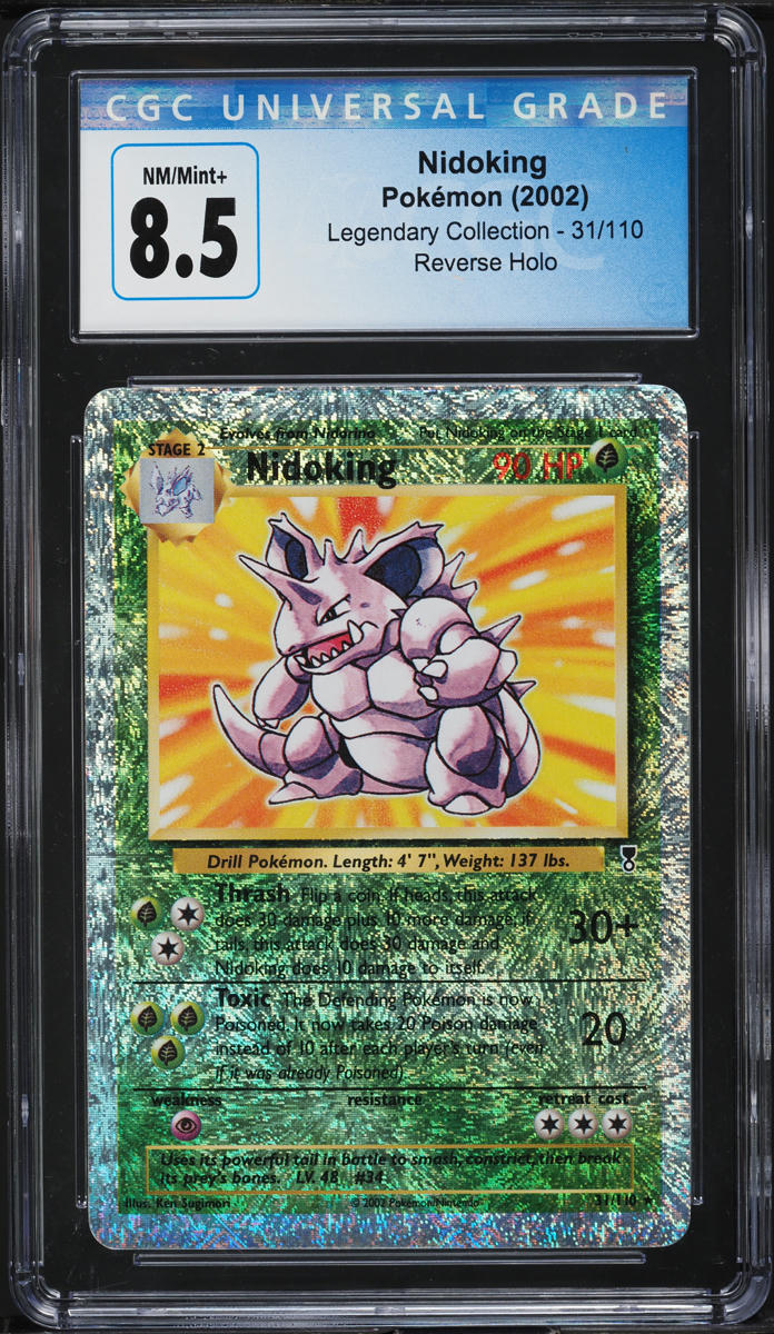 2002 Pokemon Legendary Collection Reverse Holo Nidoking #31 CGC 8.5 NM-MT+