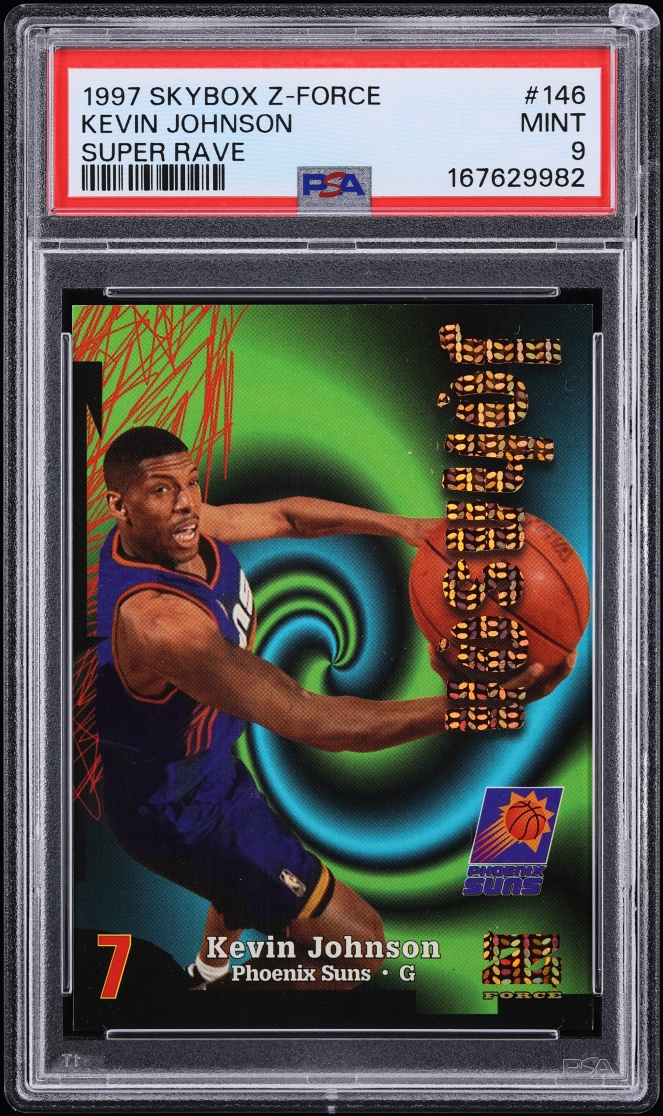 1997 Skybox Z-Force Super Rave Kevin Johnson /50 #146 PSA 9 MINT