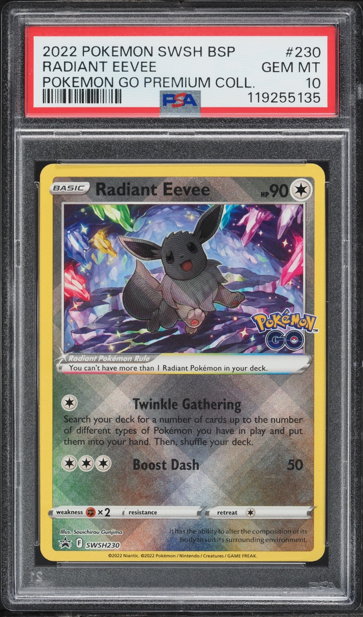 2022 Pokemon Sword & Shield Promo GO Holo Radiant Eevee #230 PSA 10 GEM MINT