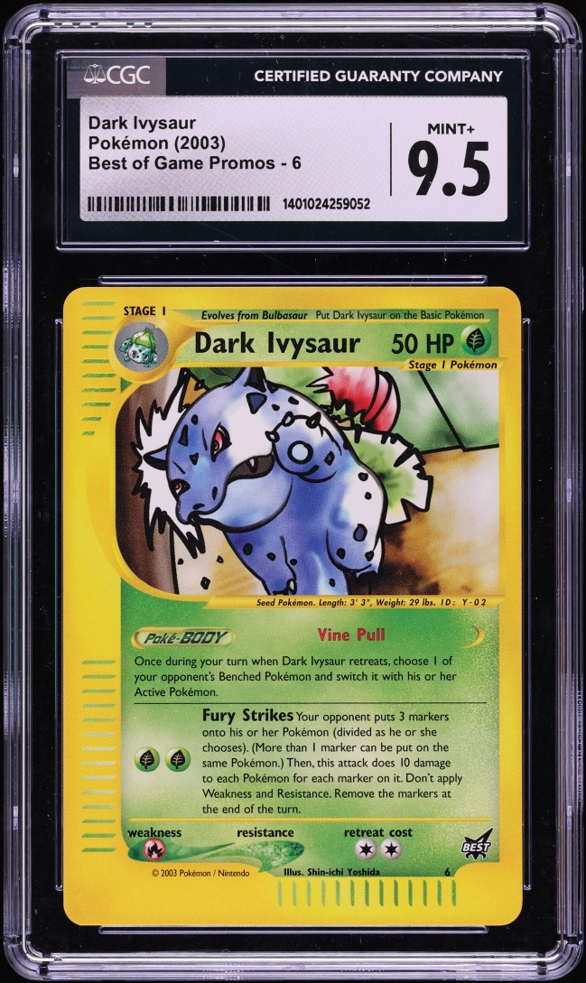 2003 Pokemon Best Of Game Promo Dark Ivysaur #6 CGC 9.5 MINT+