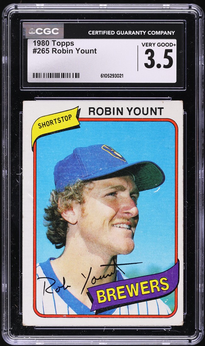 1980 Topps Robin Yount #265 CGC 3.5 VG+