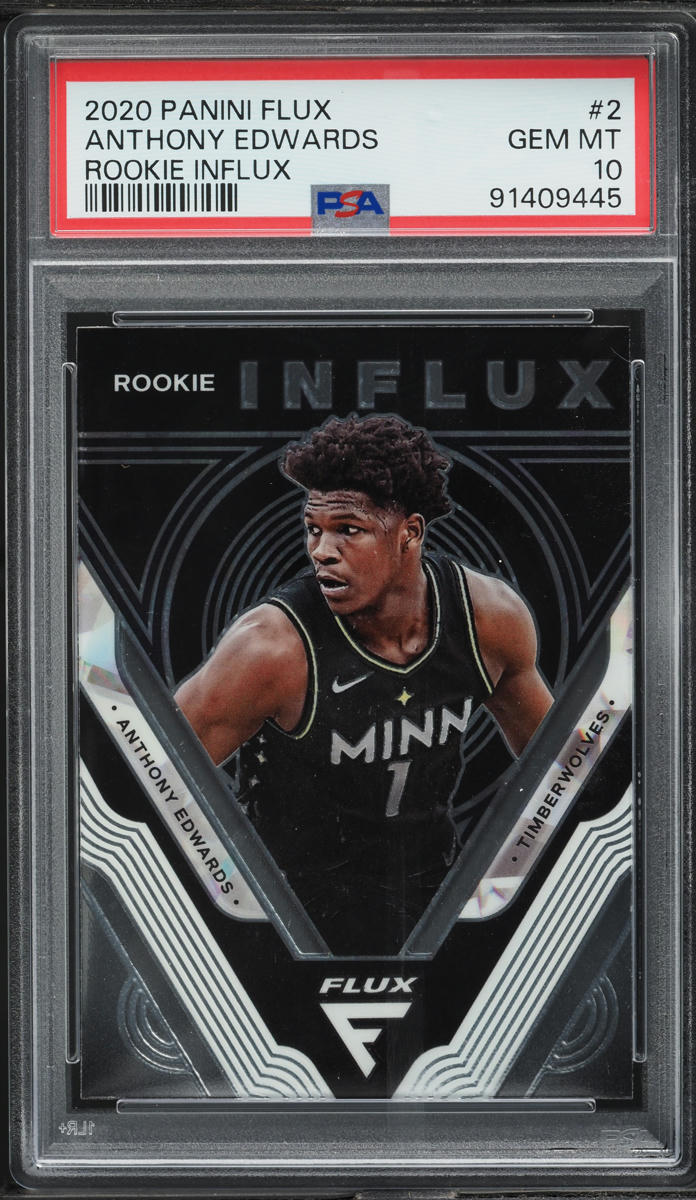 2020 Panini Flux Influx Anthony Edwards ROOKIE #2 PSA 10 GEM MINT