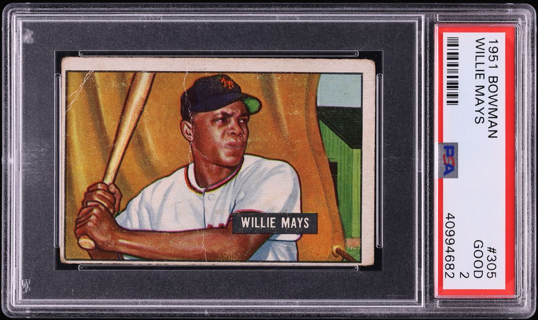 1951 Bowman Willie Mays ROOKIE #305 PSA 2 GD