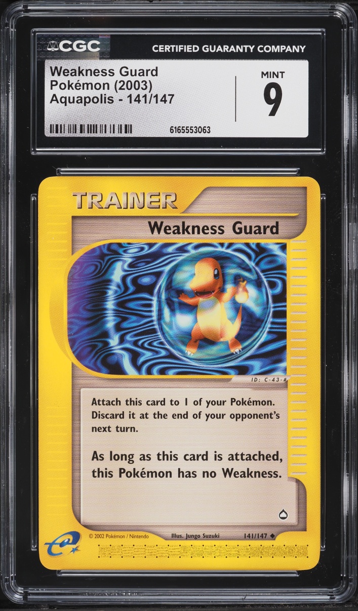 2003 Pokemon Aquapolis Weakness Guard #141 CGC 9 MINT