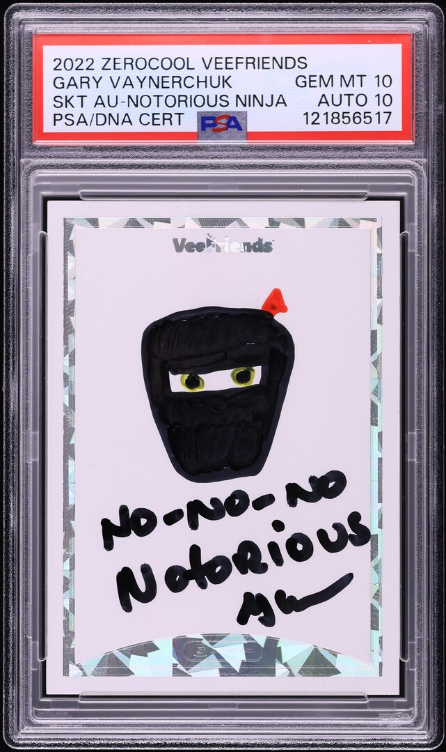 2022 Zerocool Veefriends Sketch Card Notorious Ninja 1/1 AUTO DNA 10 PSA 10