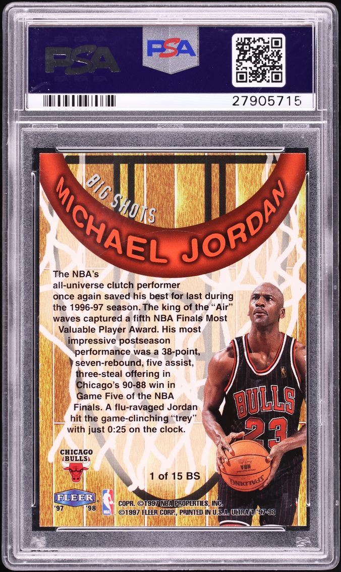 1997 Ultra Big Shots Michael Jordan #1 PSA 9 MINT