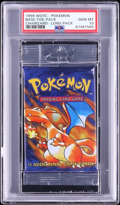 1999 Pokemon Base Set Booster Pack Charizard Art PSA 10 GEM MINT