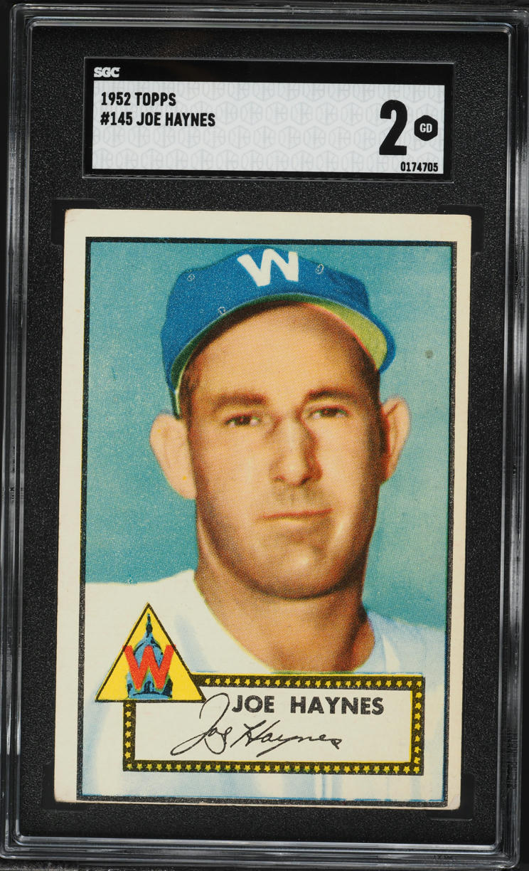 1952 Topps Joe Haynes #145 SGC 2 GD