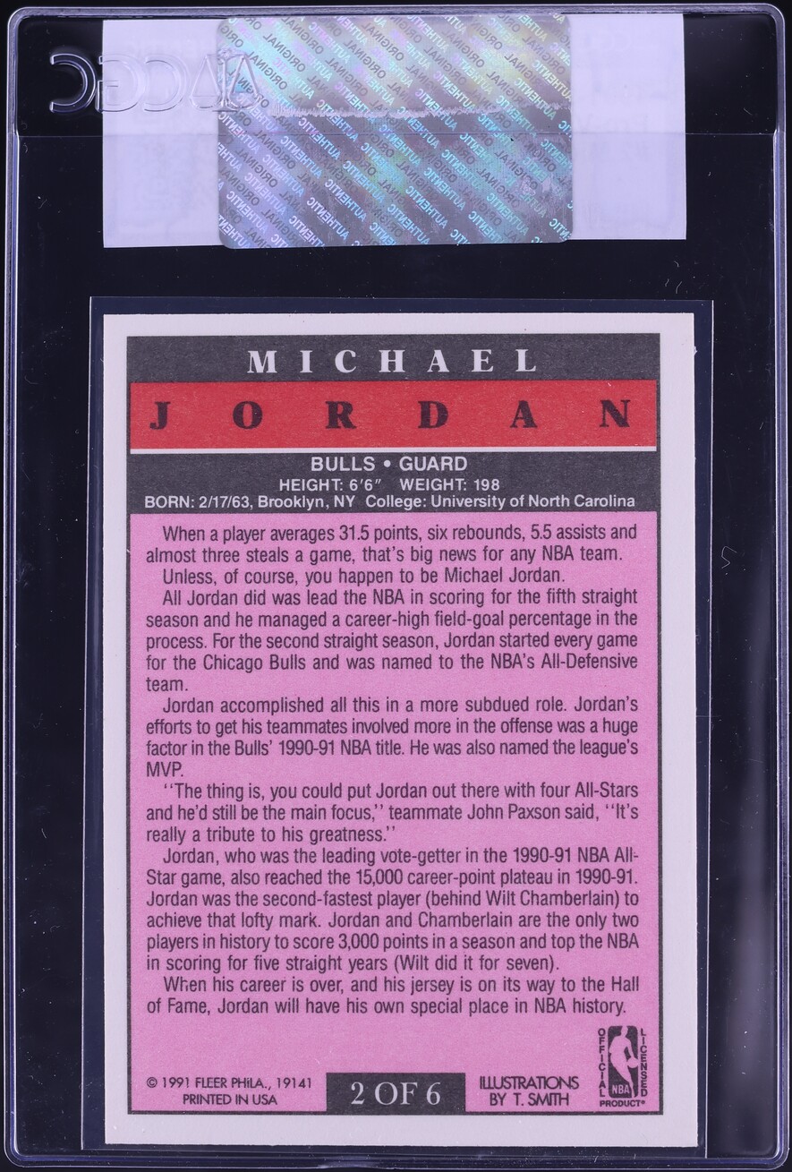 1991 Fleer Pro-Visions Michael Jordan #2 CGC AUTH