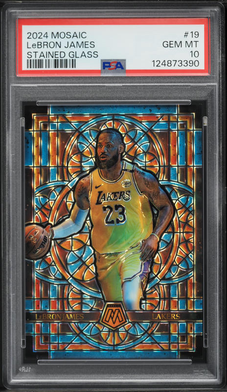 2024 Panini Mosaic Stained Glass LeBron James #19 PSA 10 GEM MINT