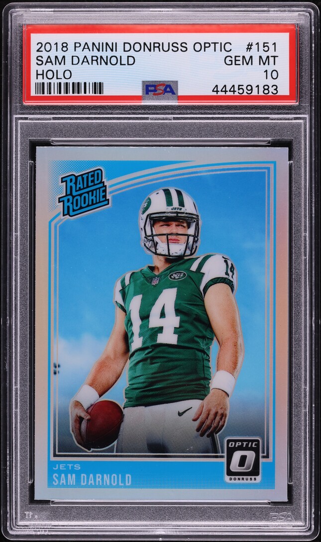 2018 Donruss Optic Holo Sam Darnold ROOKIE #151 PSA 10 GEM MINT
