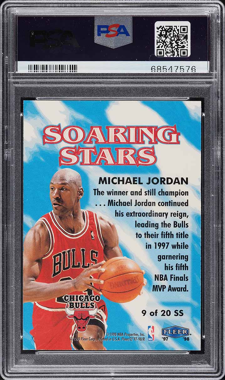 1997 Fleer Soaring Stars Michael Jordan #9 PSA 10 GEM MINT