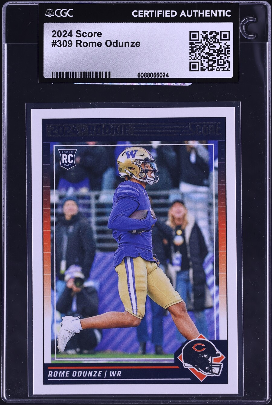 2024 Score Rome Odunze ROOKIE #309 CGC AUTH
