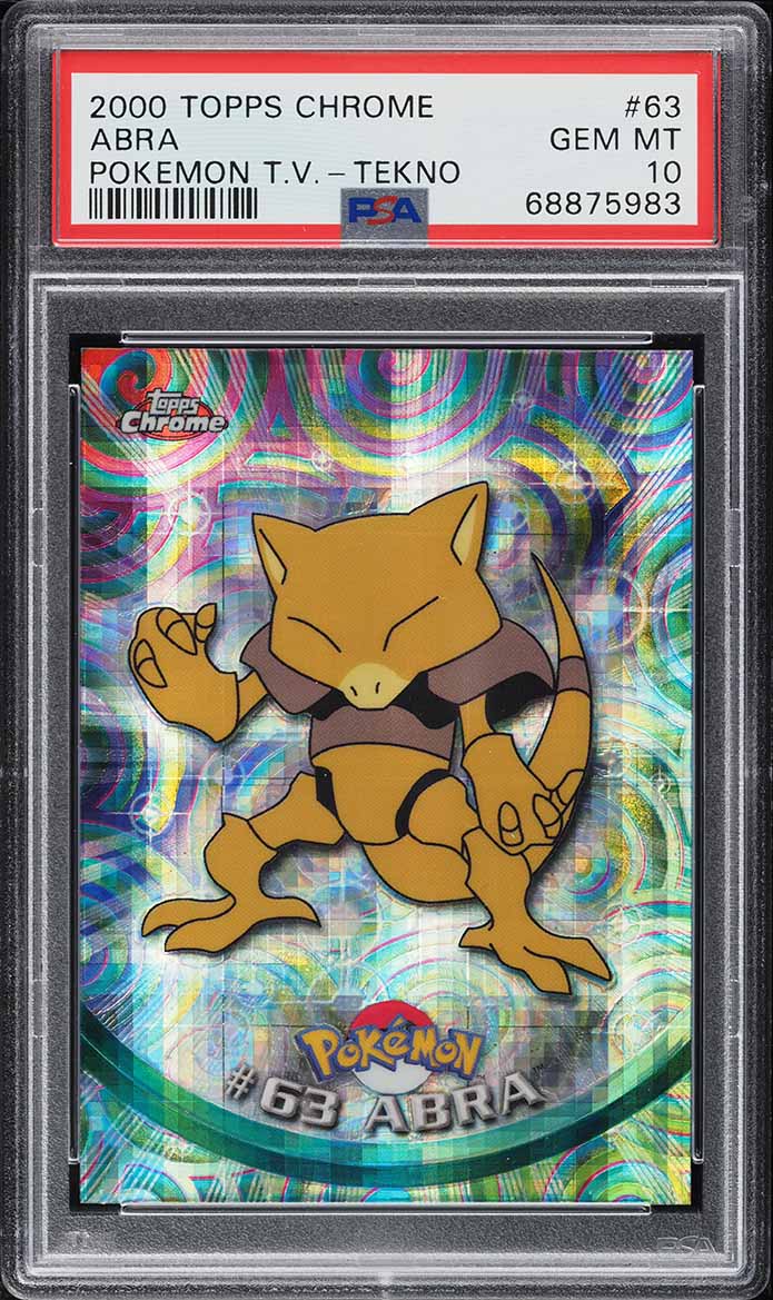 2000 Topps Chrome Pokemon Series 1 Tekno Abra #63 PSA 10 GEM MINT