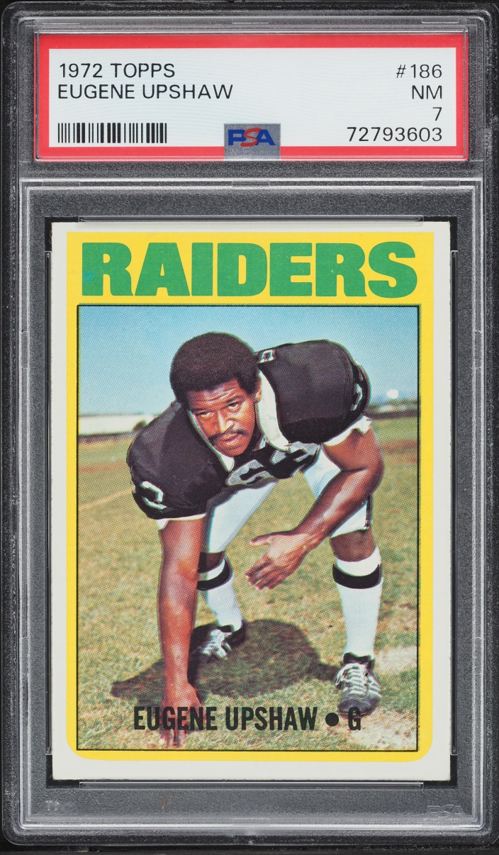 1972 Topps Football Eugene Upshaw ROOKIE #186 PSA 7 NRMT