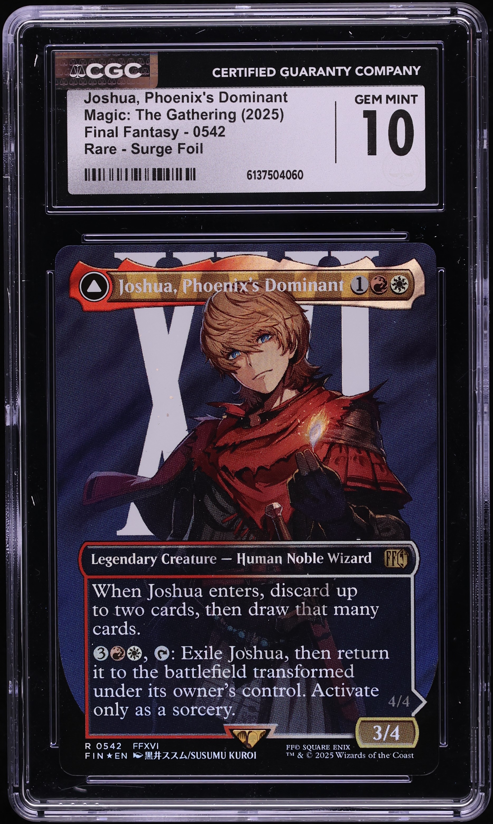 2025 Magic The Gathering MTG Final Fantasy Surge Foil Joshua Phoenix's Dominant CGC 10 GEM MINT