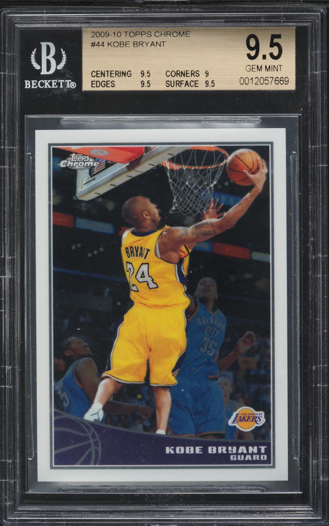 2009 Topps Chrome Kobe Bryant /999 #44 BGS 9.5 GEM MINT on