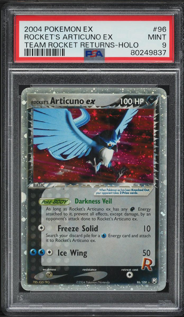 2004 Pokemon EX Team Rocket Returns Holo Rocket's Articuno ex #96 PSA 9 MINT