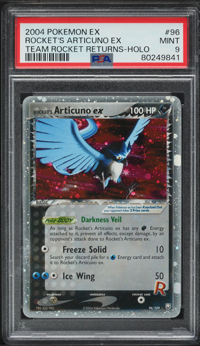 2004 Pokemon EX Team Rocket Returns Holo Rocket's Articuno ex #96 PSA 9 MINT