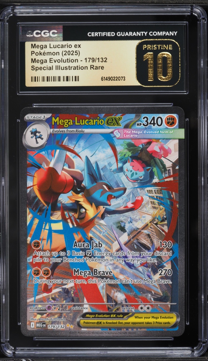 2025 Pokemon Mega Evolution SIR Mega Lucario EX #179 CGC 10 PRISTINE