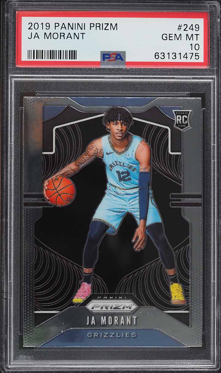 2019 Panini Prizm Ja Morant ROOKIE RC #249 PSA 10 GEM MINT on