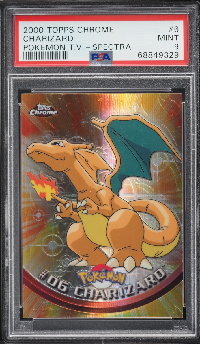 2000 Topps Chrome Pokemon Series 1 Spectra Charizard #6 PSA 9 MINT