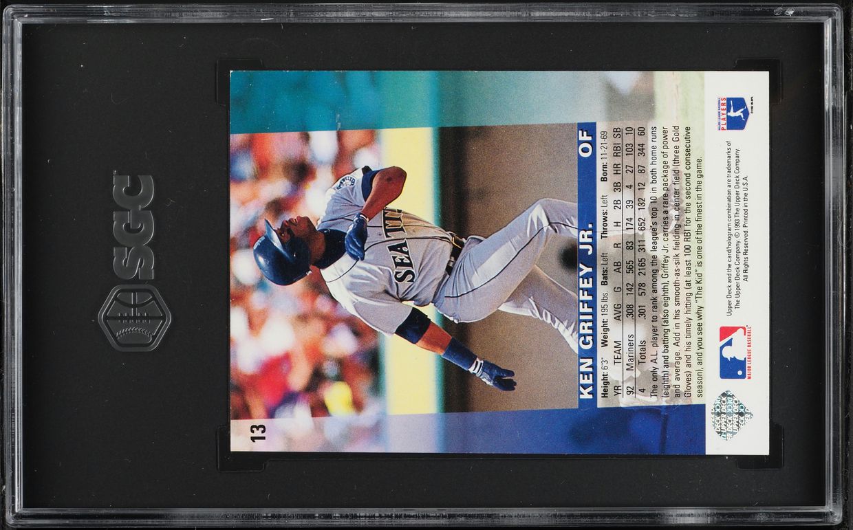 1993 Upper Deck Diamond Gallery Ken Griffey Jr. #13 SGC 8 NM-MT