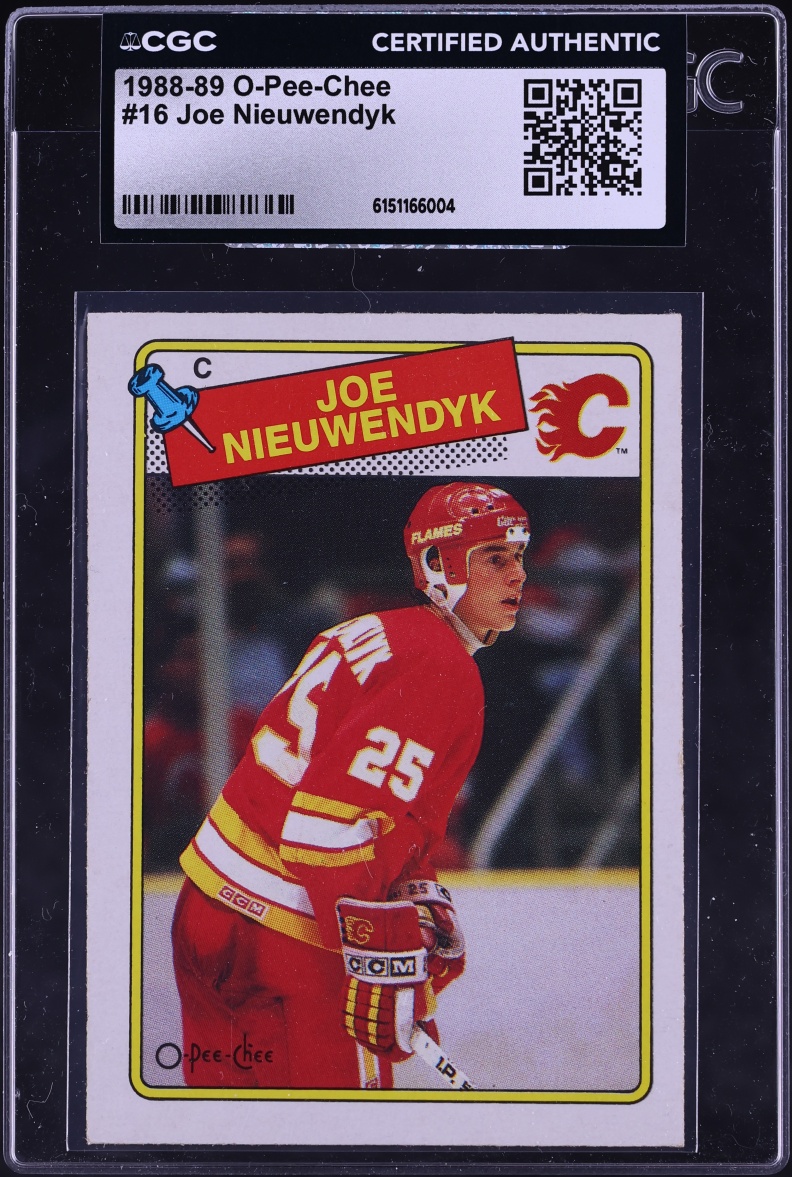 1988 O-Pee-Chee Hockey Joe Nieuwendyk ROOKIE #16 CGC AUTH