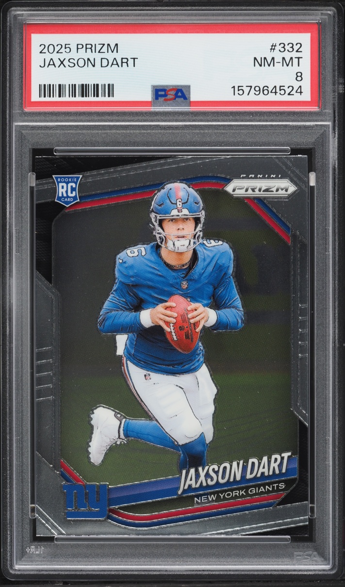 2025 Panini Prizm Jaxson Dart ROOKIE #332 PSA 8 NM-MT