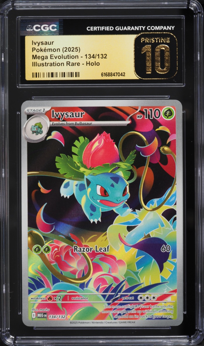 2025 Pokemon Mega Evolution IR Ivysaur #134 CGC 10 PRISTINE