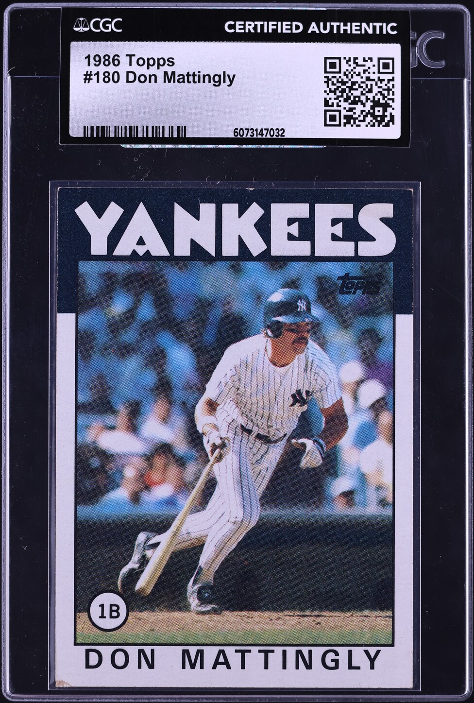 1986 Topps Don Mattingly #180 CGC AUTH