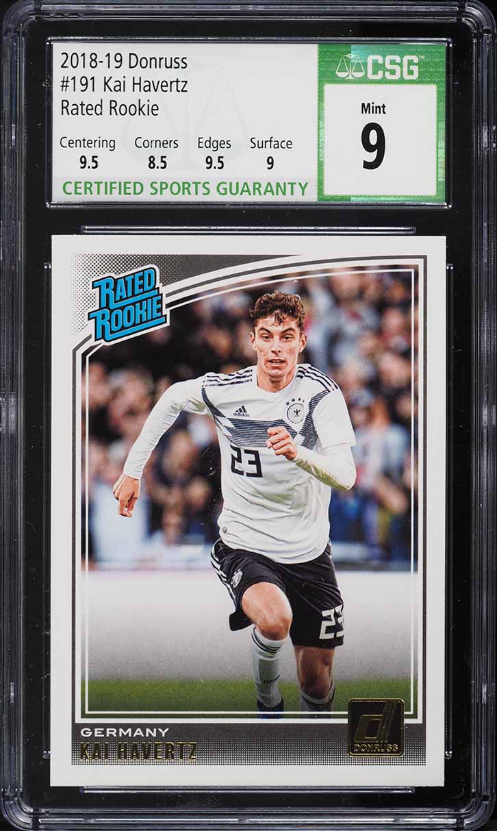 2018 Donruss Soccer Kai Havertz ROOKIE #191 CSG 9 MINT