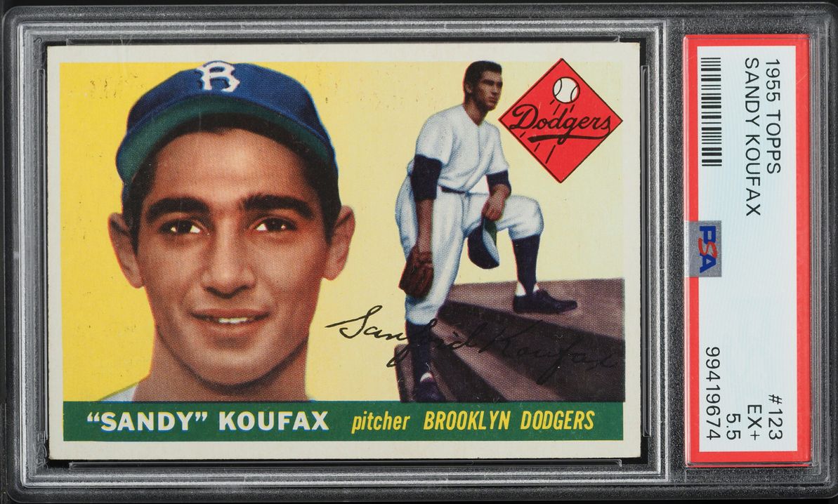 1955 Topps Sandy Koufax ROOKIE #123 PSA 5.5 EX+
