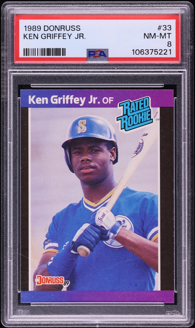 1989 Donruss Ken Griffey Jr. ROOKIE #33 PSA 8 NM-MT
