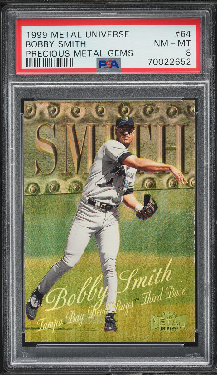 1999 Metal Universe Precious Metal Gems PMG Bobby Smith /50 #64 PSA 8 NM-MT