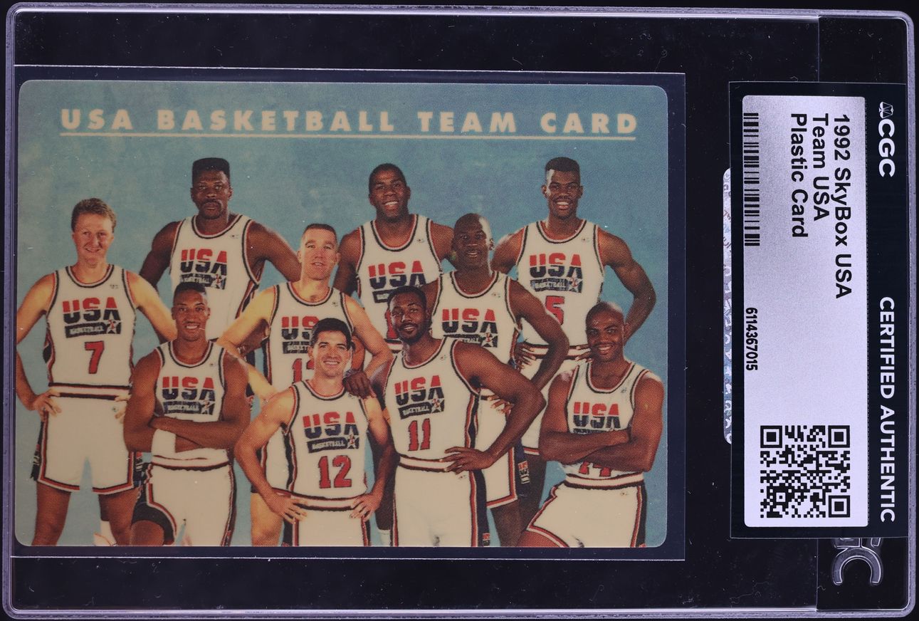1992 Skybox USA Basketball Plastic Card Team USA CGC AUTH