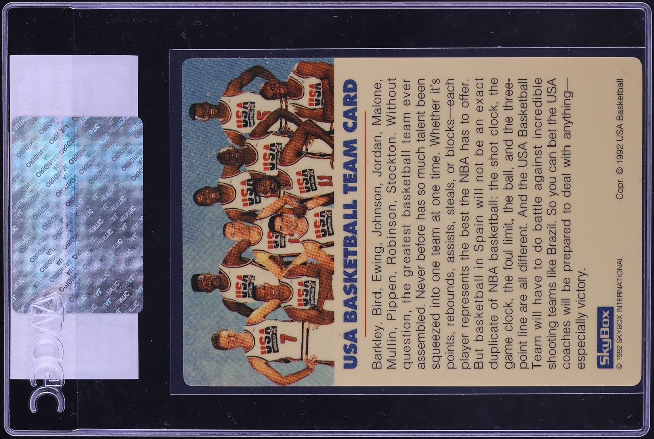1992 Skybox USA Basketball Plastic Card Team USA CGC AUTH