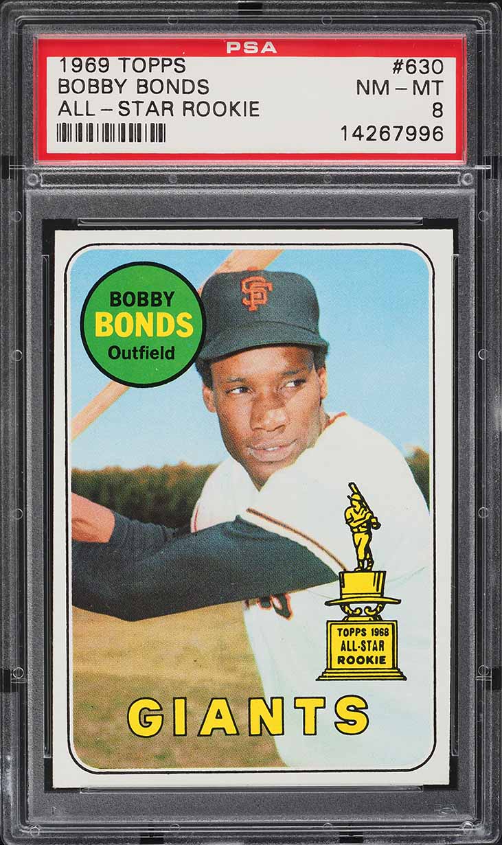 1969 Topps Bobby Bonds ROOKIE #630 PSA 8 NM-MT