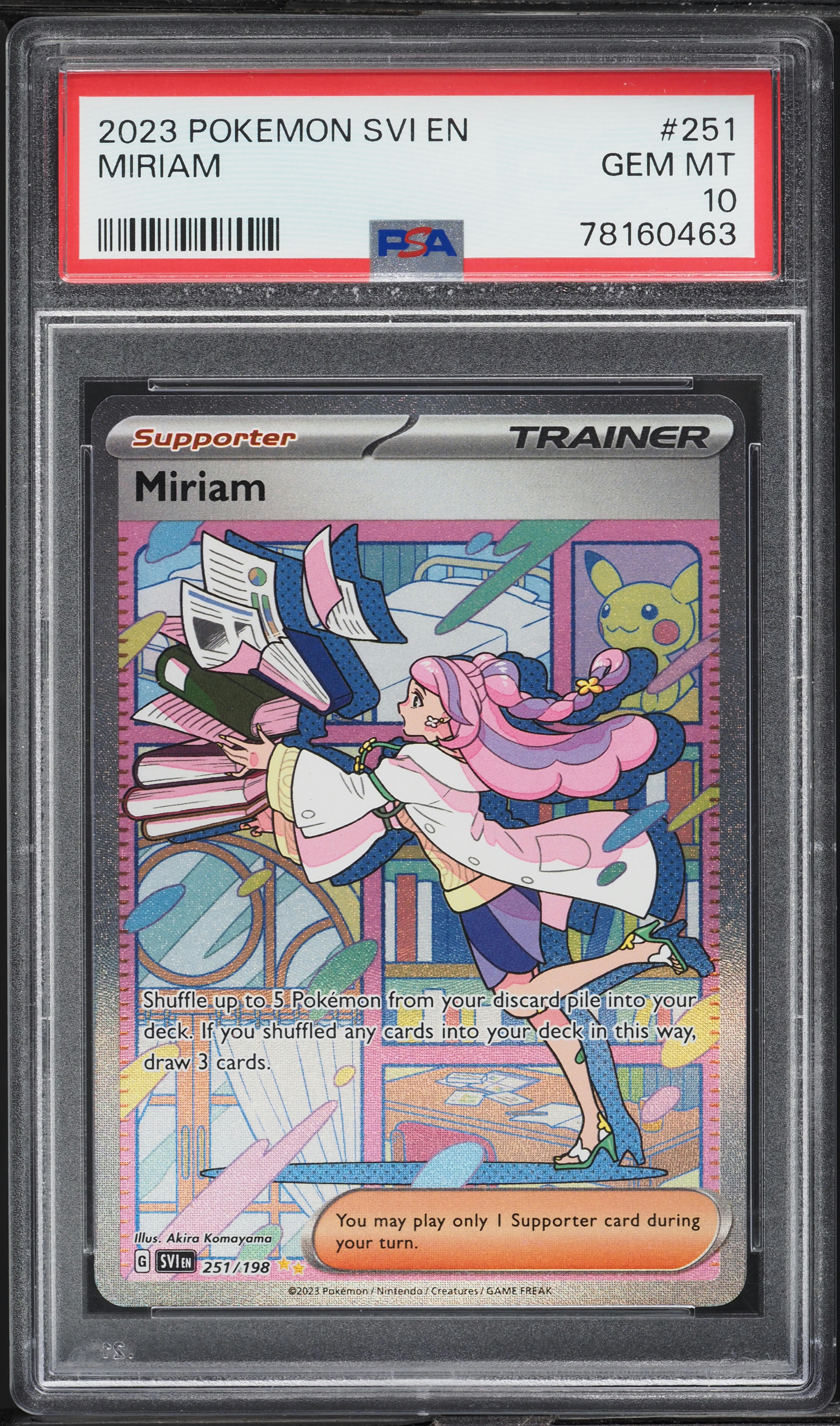 2023 Pokemon Scarlet & Violet SIR Miriam #251 PSA 10 GEM MINT