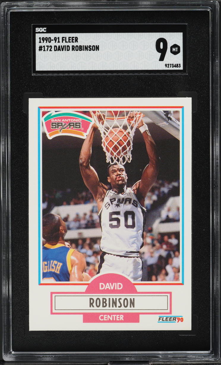 1990 Fleer Basketball David Robinson #172 SGC 9 MINT