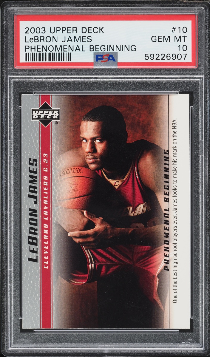 2003 Upper Deck Phenomenal Beginning LeBron James ROOKIE #10 PSA 10 GEM MINT