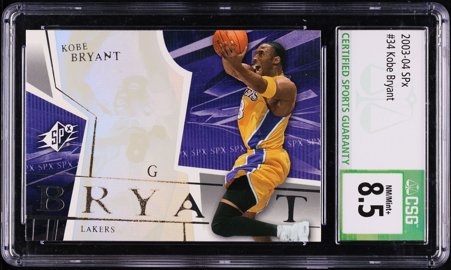 2003 SPx Basketball Kobe Bryant #34 CSG 8.5 NM-MT+