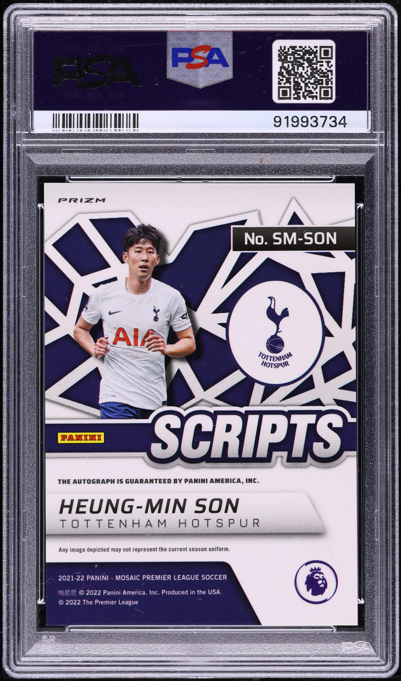 2021 Panini Mosaic Premier League Scripts Prizm Heung-Min Son AUTO PSA 10 GEM