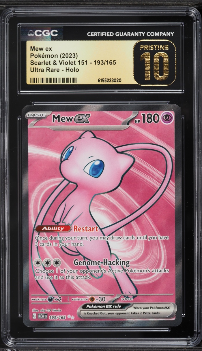 2023 Pokemon Scarlet & Violet 151 Full Art Mew ex #193 CGC 10 PRISTINE