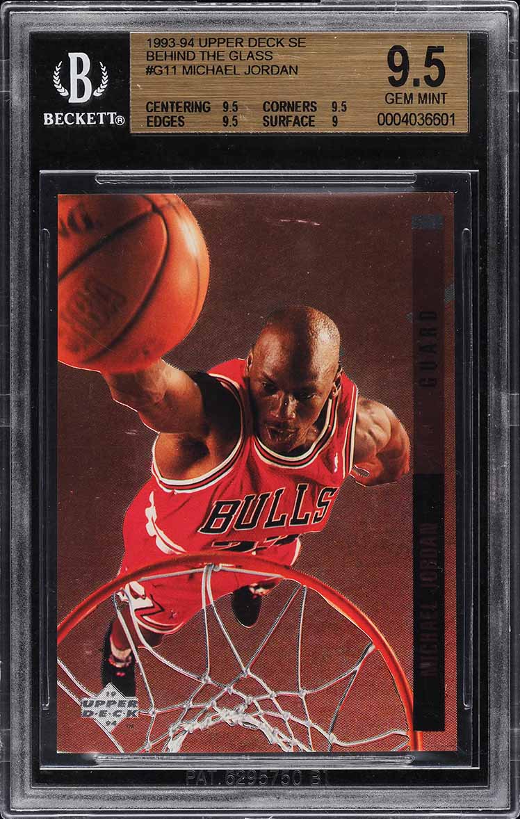 1993 Upper Deck SE Behind The Glass Michael Jordan #G11 BGS 9.5 GEM MINT