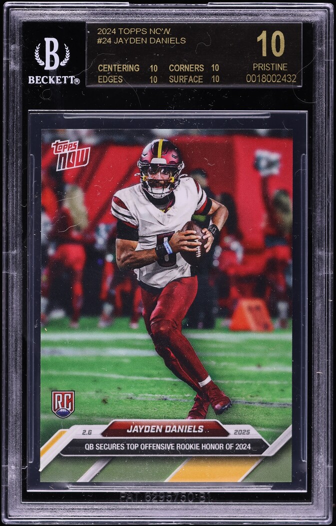 2024 Topps Now Jayden Daniels ROOKIE #24 BGS 10 BLACK LABEL