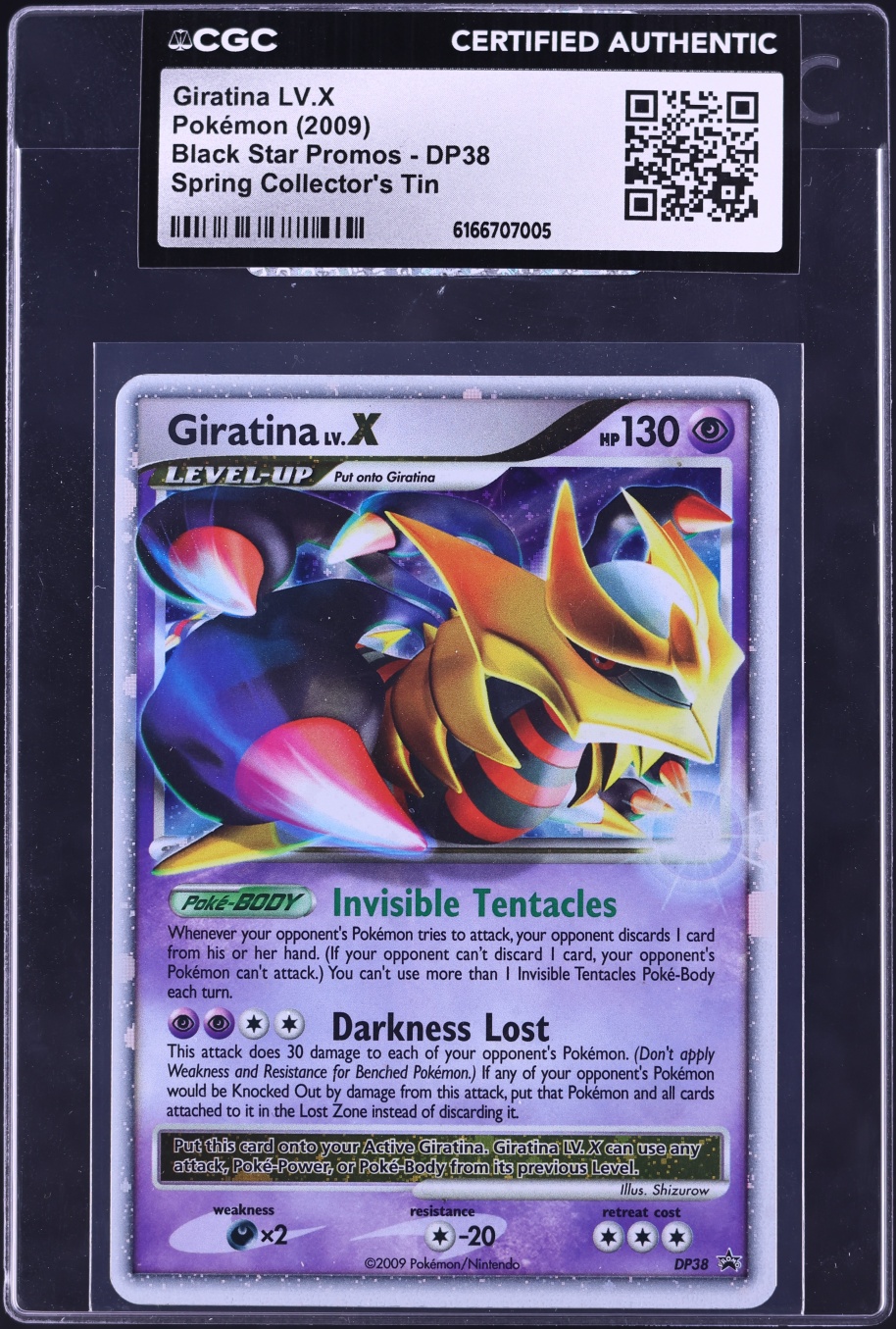 2009 Pokemon Diamond & Pearl Promo Spring Collector's Tin Holo Giratina LV.X #DP38 CGC AUTH