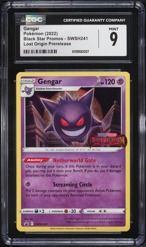 2009 Pokemon Platinum Arceus Reverse Holo Gengar #16 CGC 8.5 NM