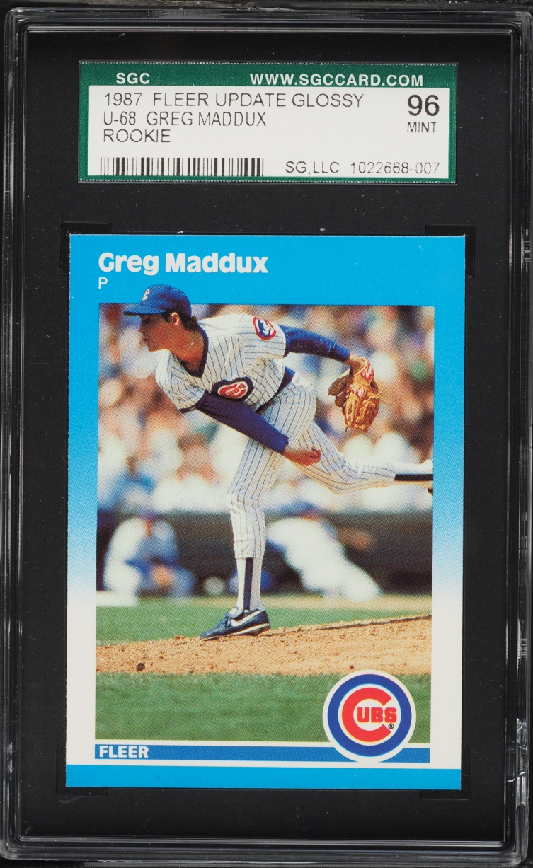 1987 Fleer Update Glossy Greg Maddux ROOKIE #U-68 SGC 9 MINT