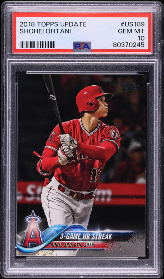 2018 Topps Update Shohei Ohtani ROOKIE #US285 PSA 10 GEM